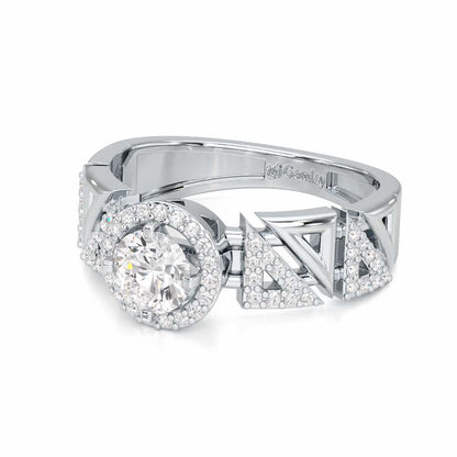 Luminescent Elegance Solitaire Ring - White Gold - Image 2