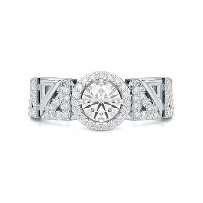 Luminescent Elegance Solitaire Ring - White Gold - Image 4