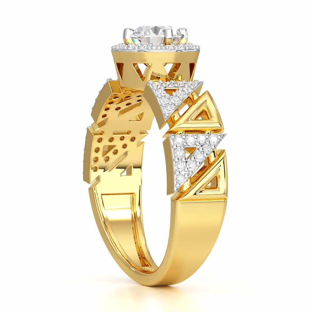 Luminescent Elegance Solitaire Ring - Yellow Gold - Image 3