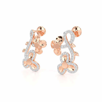 Luminescent Harmony Silver Earrings - Rose Gold - Image 3