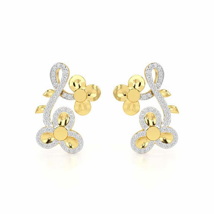 Luminescent Harmony Silver Earrings - Yellow Gold - Image 1