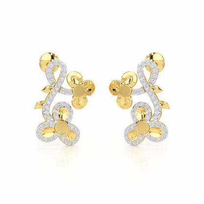 Luminescent Harmony Silver Earrings - Yellow Gold - Image 2