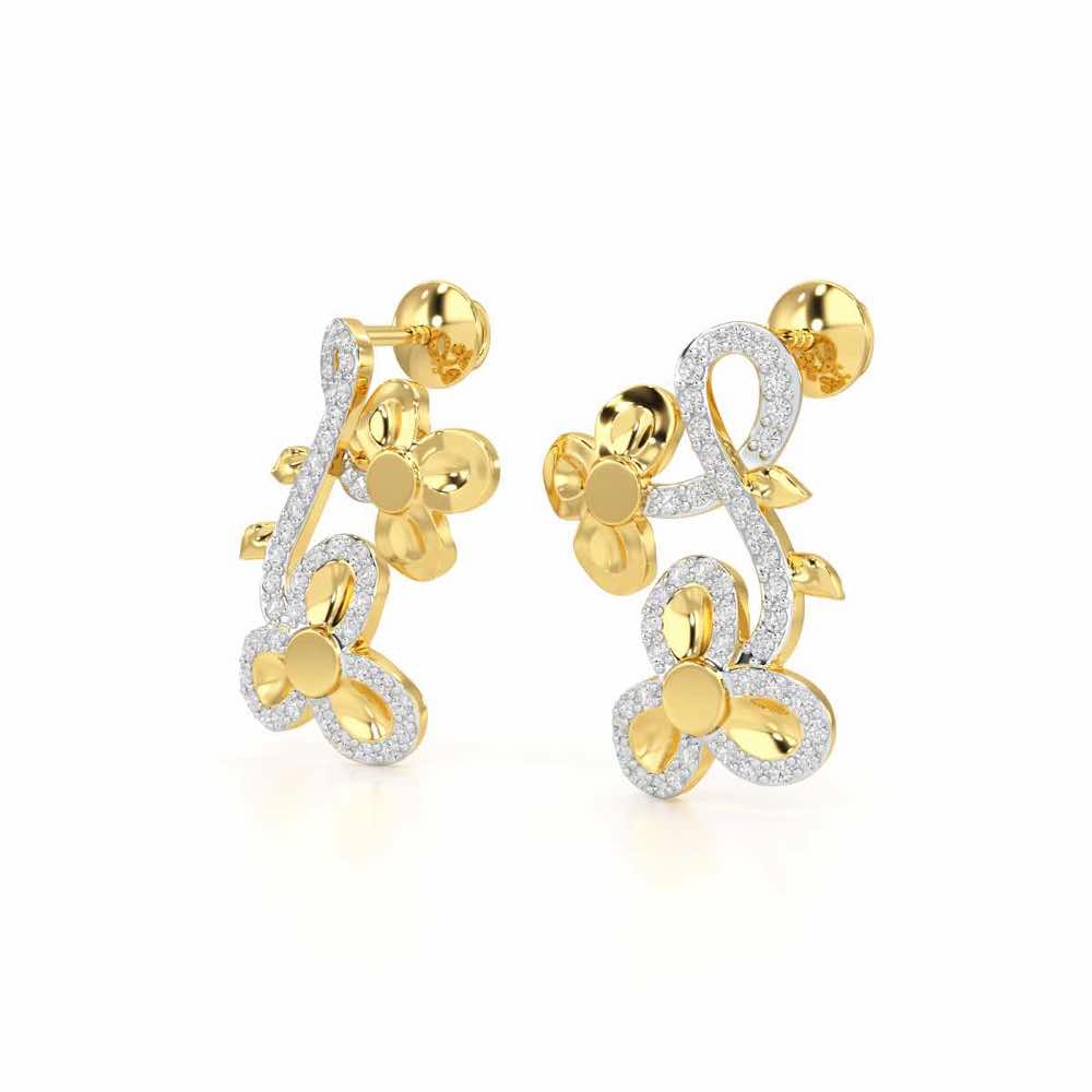 Luminescent Harmony Silver Earrings - Yellow Gold - Image 3