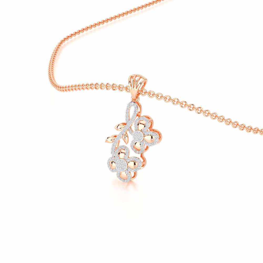 Luminescent Harmony Silver Pendant - Rose Gold - Image 2