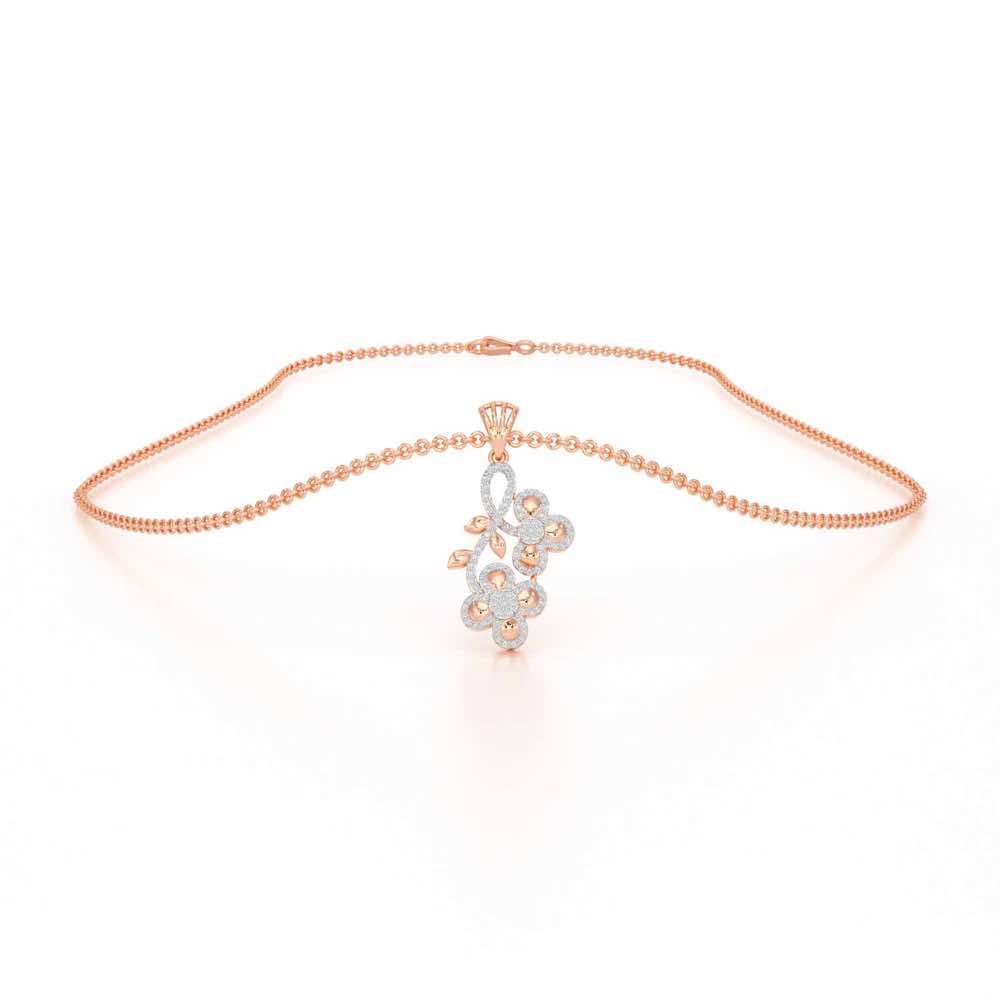 Luminescent Harmony Silver Pendant - Rose Gold - Image 3