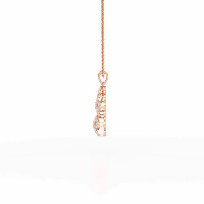 Luminescent Harmony Silver Pendant - Rose Gold - Image 4