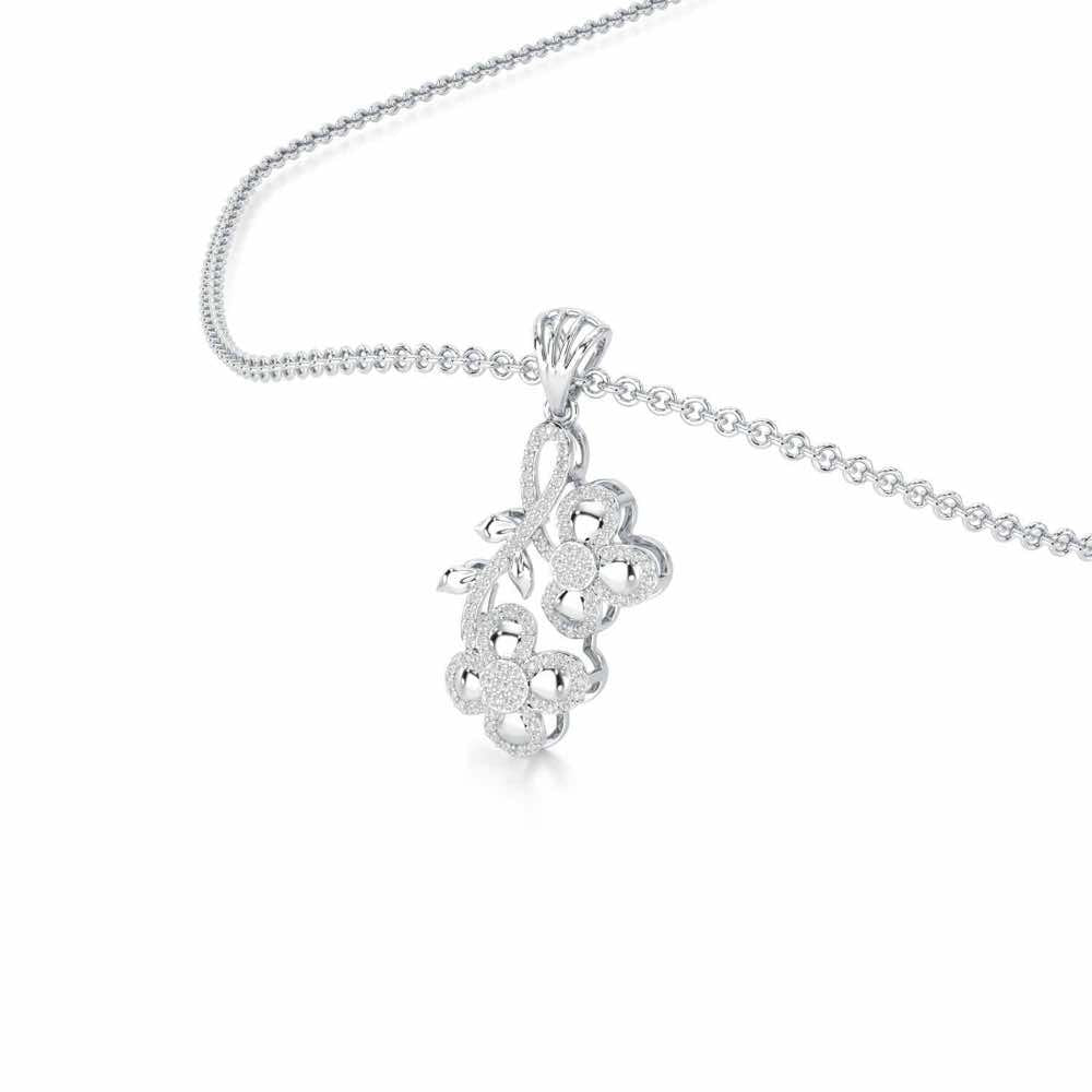 Luminescent Harmony Silver Pendant - White Gold - Image 2