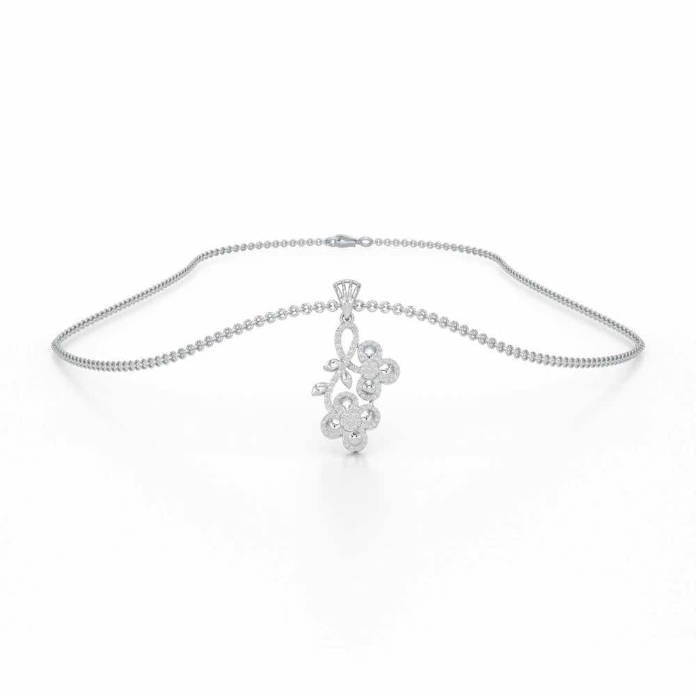 Luminescent Harmony Silver Pendant - White Gold - Image 3