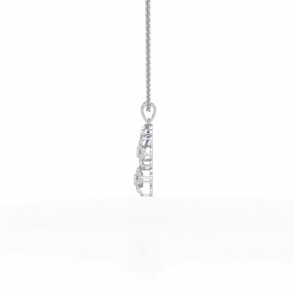 Luminescent Harmony Silver Pendant - White Gold - Image 4