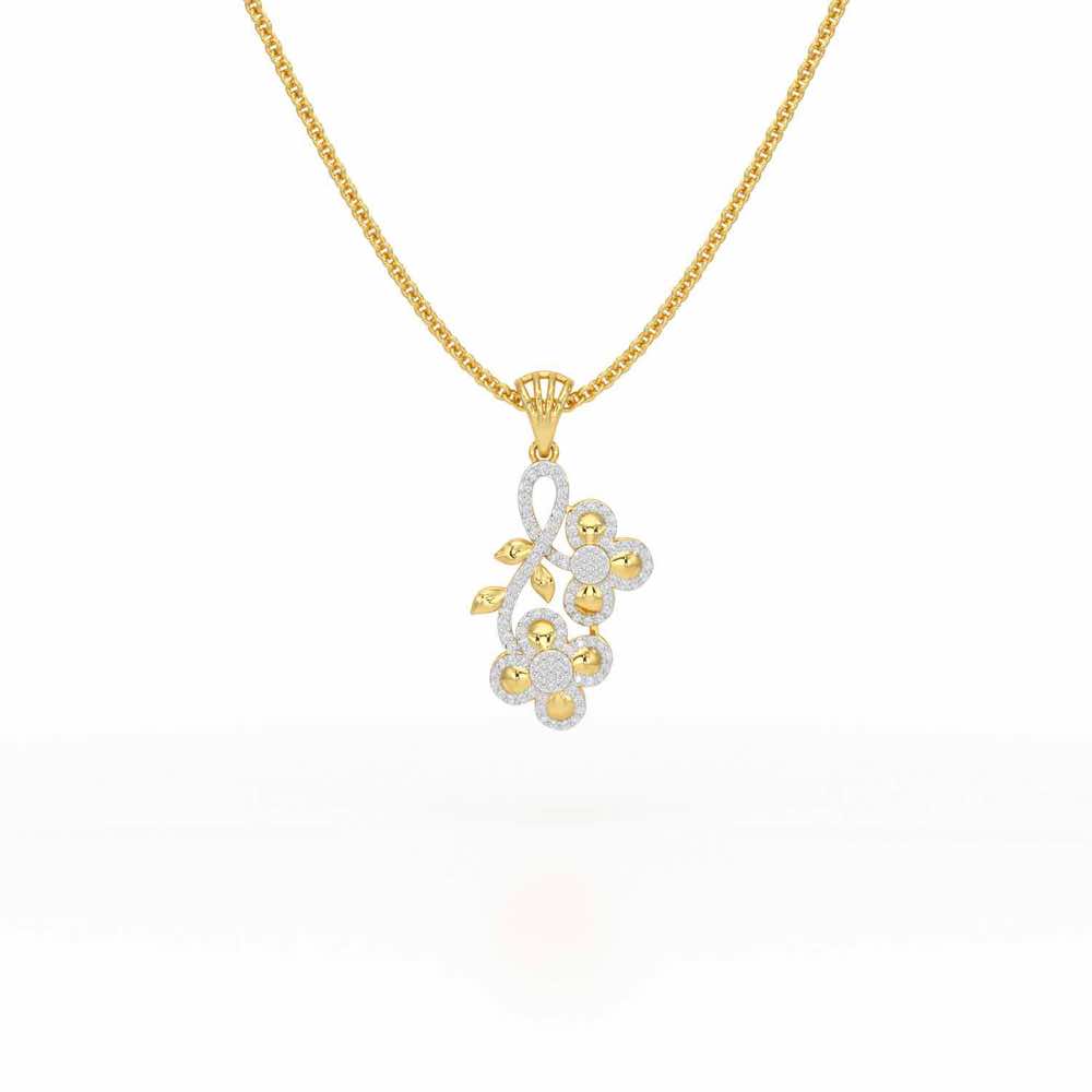 Luminescent Harmony Silver Pendant - Yellow Gold - Image 1