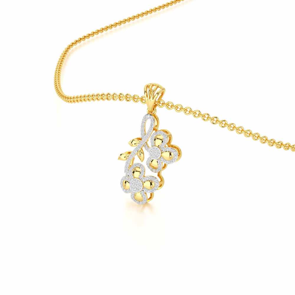 Luminescent Harmony Silver Pendant - Yellow Gold - Image 2