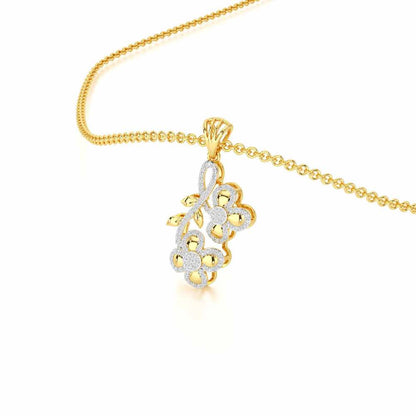 Luminescent Harmony Silver Pendant - Yellow Gold - Image 2