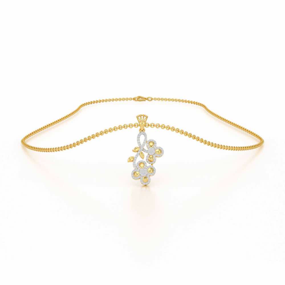 Luminescent Harmony Silver Pendant - Yellow Gold - Image 3