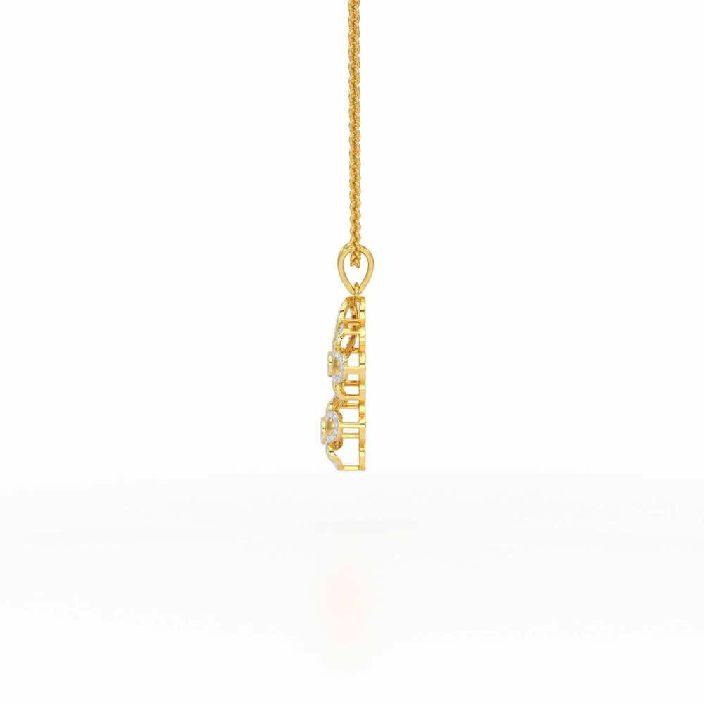 Luminescent Harmony Silver Pendant - Yellow Gold - Image 4