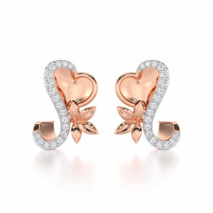 Luminous Aura Silver Earrings - Rose Gold - Image 1