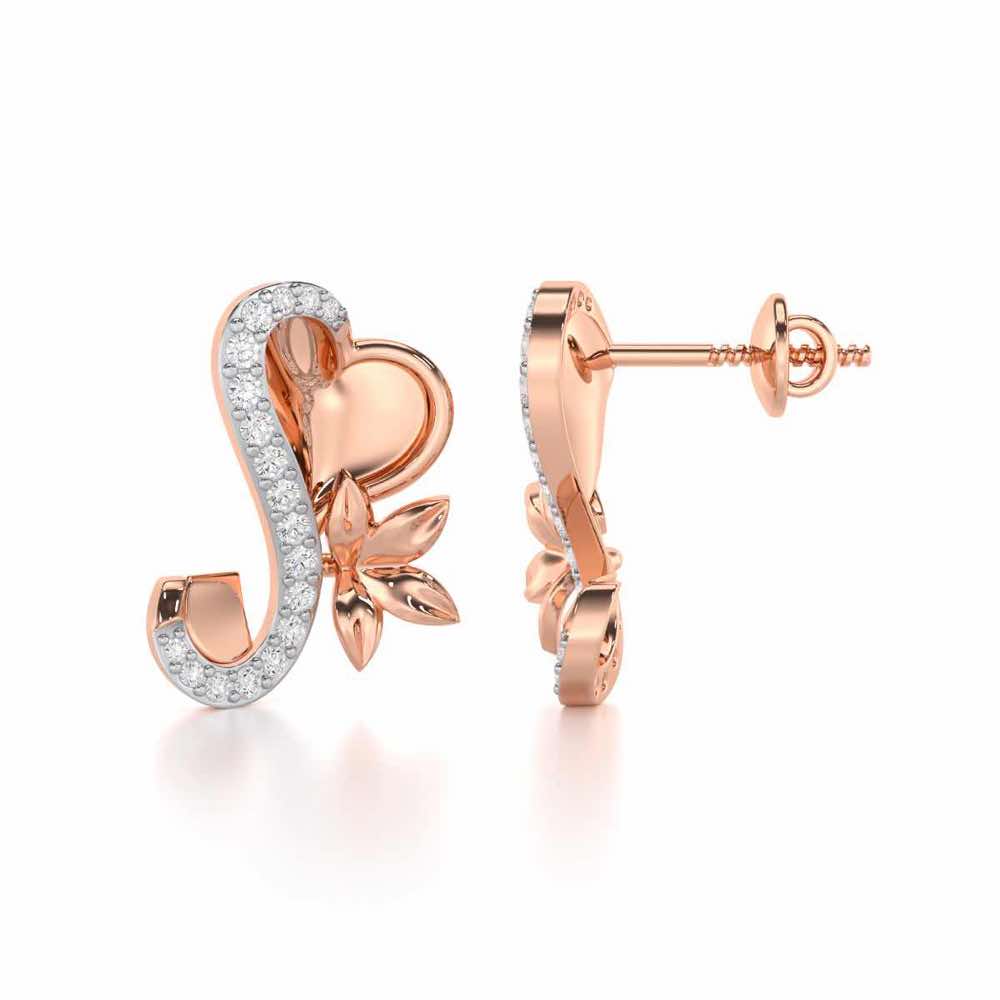 Luminous Aura Silver Earrings - Rose Gold - Image 4