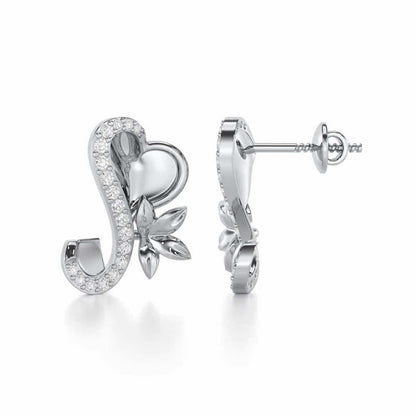 Luminous Aura Silver Earrings - White Gold - Image 4
