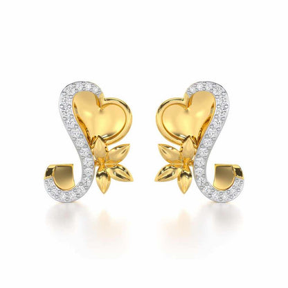 Luminous Aura Silver Earrings - Yellow Gold - Image 1