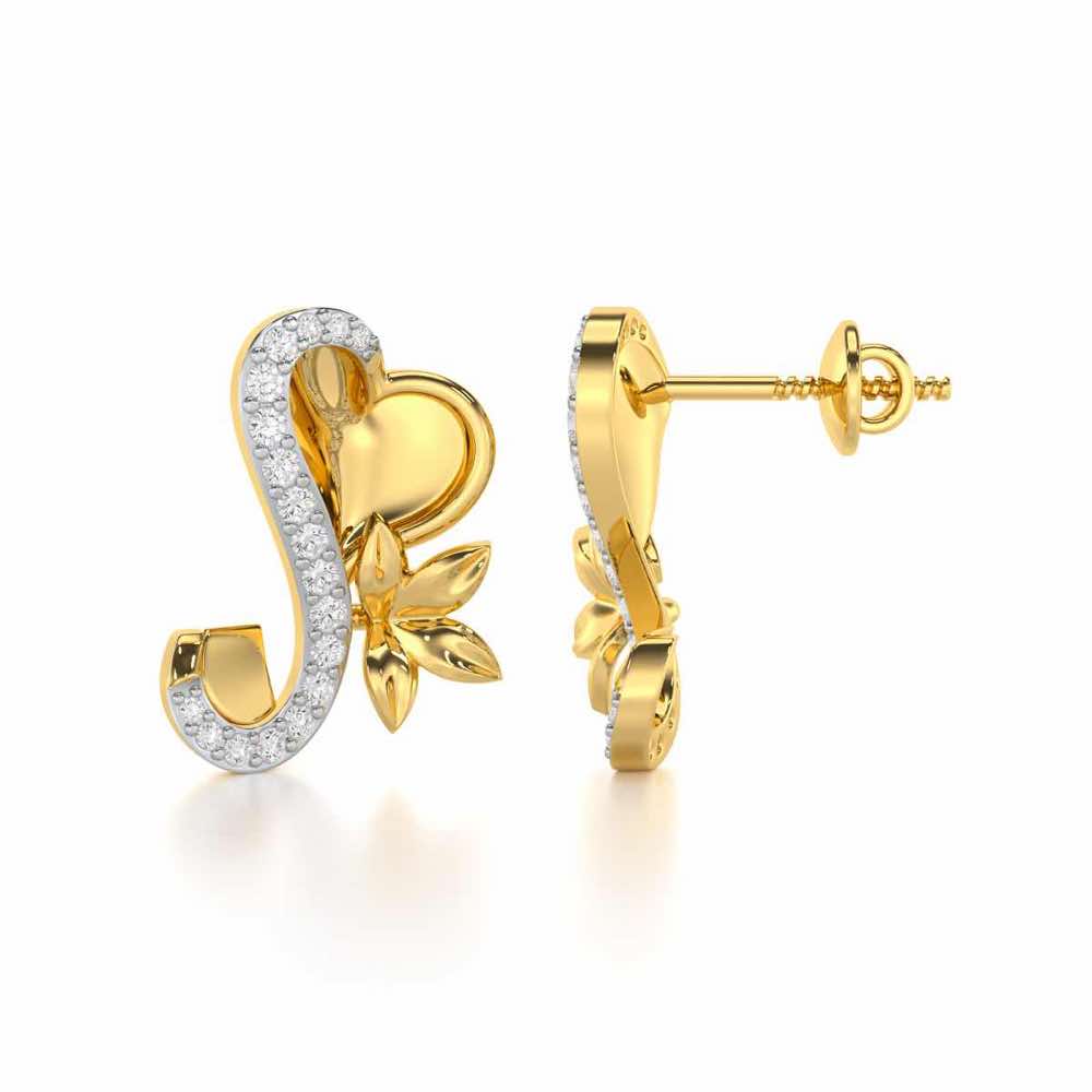 Luminous Aura Silver Earrings - Yellow Gold - Image 4