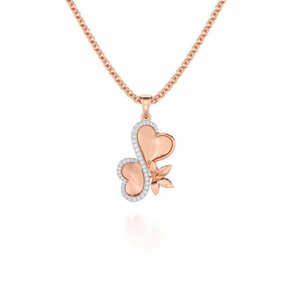 Luminous Aura Silver Pendant - Rose Gold - Image 1