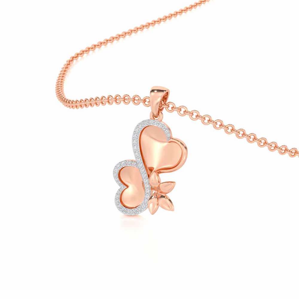 Luminous Aura Silver Pendant - Rose Gold - Image 2