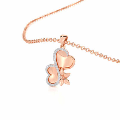 Luminous Aura Silver Pendant - Rose Gold - Image 2