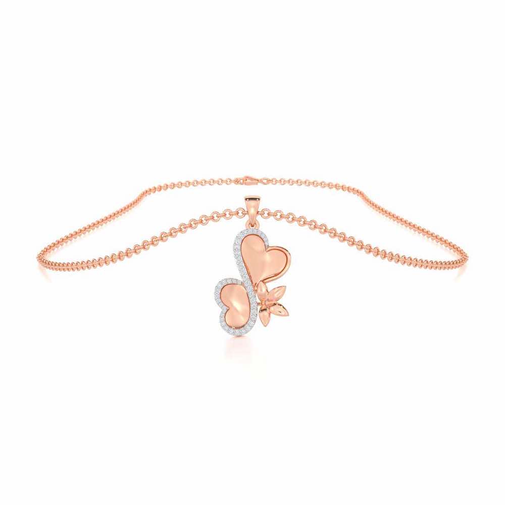 Luminous Aura Silver Pendant - Rose Gold - Image 3