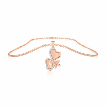 Luminous Aura Silver Pendant - Rose Gold - Image 3