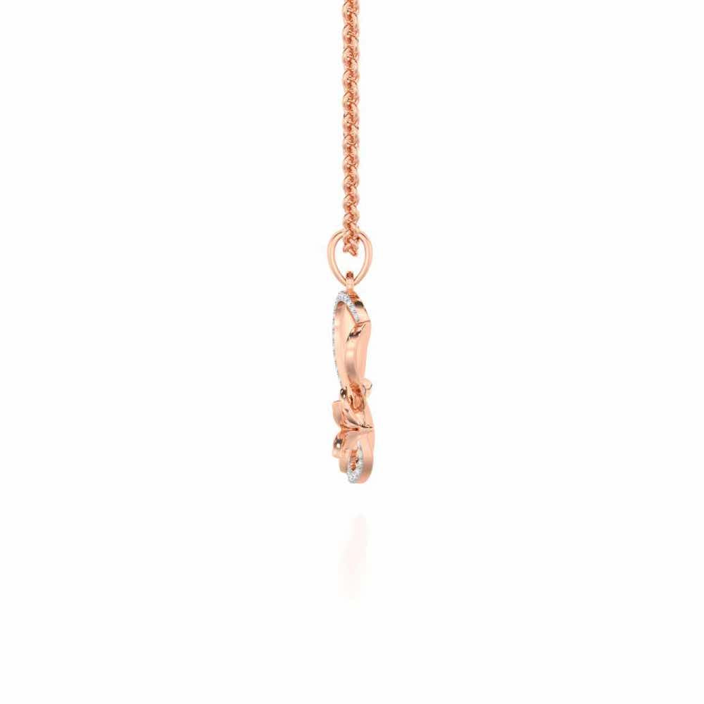 Luminous Aura Silver Pendant - Rose Gold - Image 4