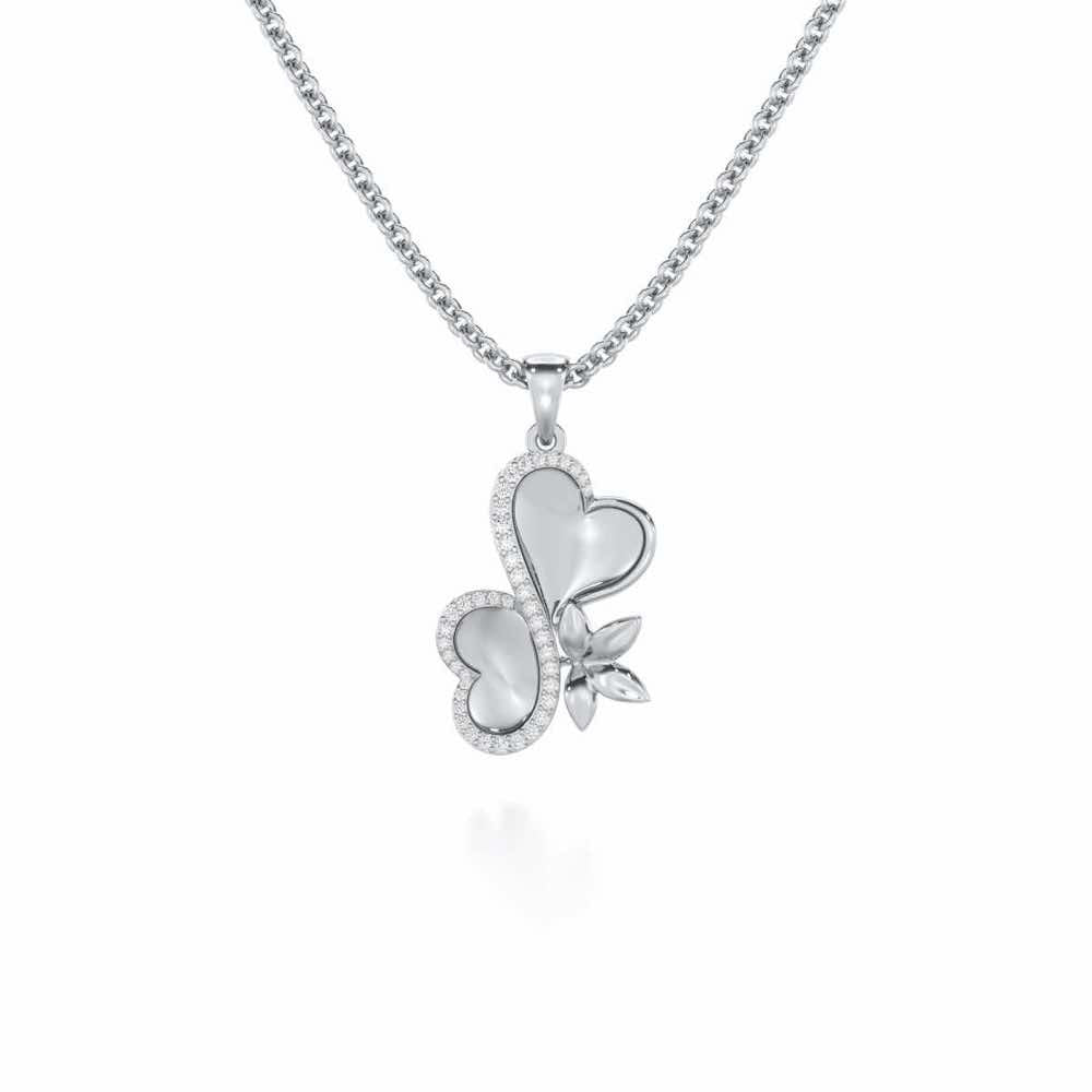 Luminous Aura Silver Pendant - White Gold - Image 1