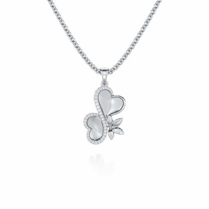Luminous Aura Silver Pendant - White Gold - Image 1