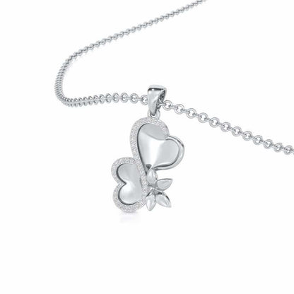 Luminous Aura Silver Pendant - White Gold - Image 2