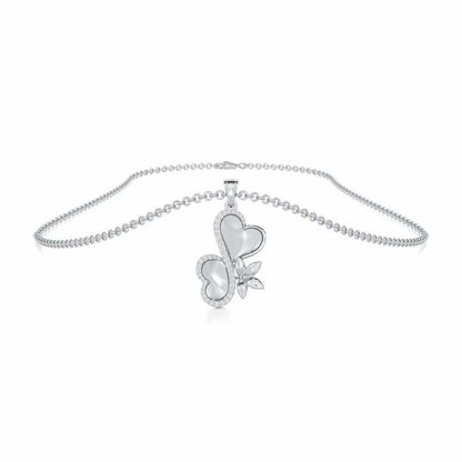 Luminous Aura Silver Pendant - White Gold - Image 3