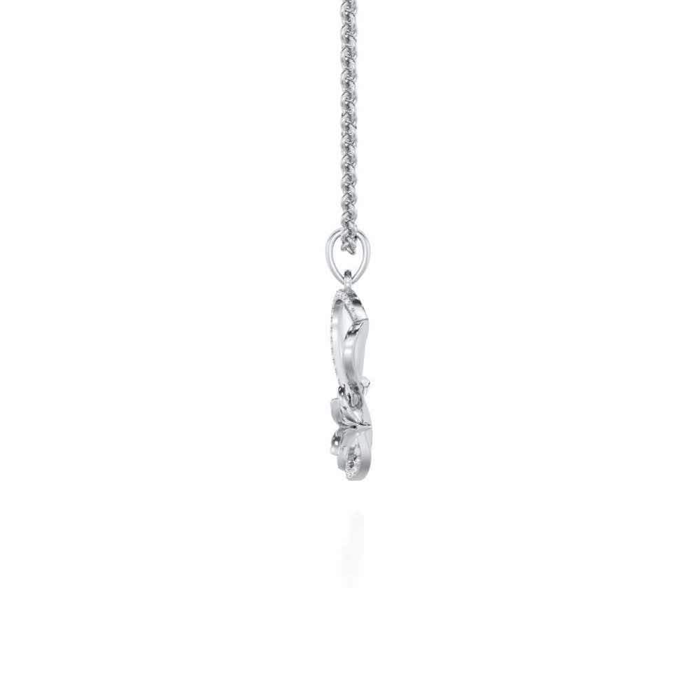 Luminous Aura Silver Pendant - White Gold - Image 4
