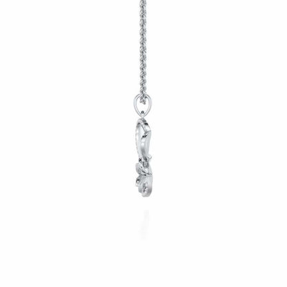 Luminous Aura Silver Pendant - White Gold - Image 4