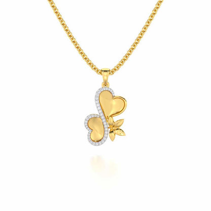 Luminous Aura Silver Pendant - Yellow Gold - Image 1