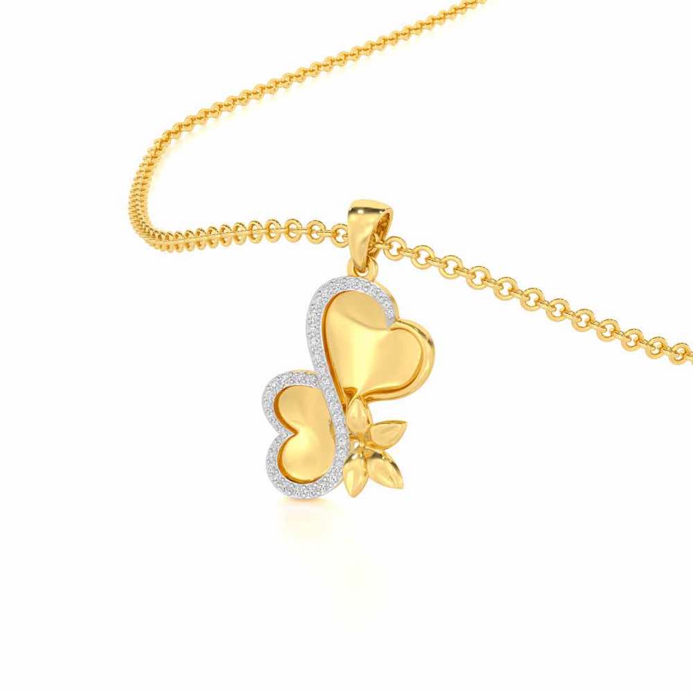 Luminous Aura Silver Pendant - Yellow Gold - Image 2