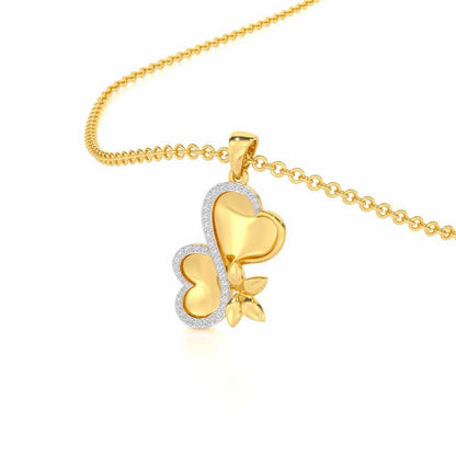 Luminous Aura Silver Pendant - Yellow Gold - Image 2