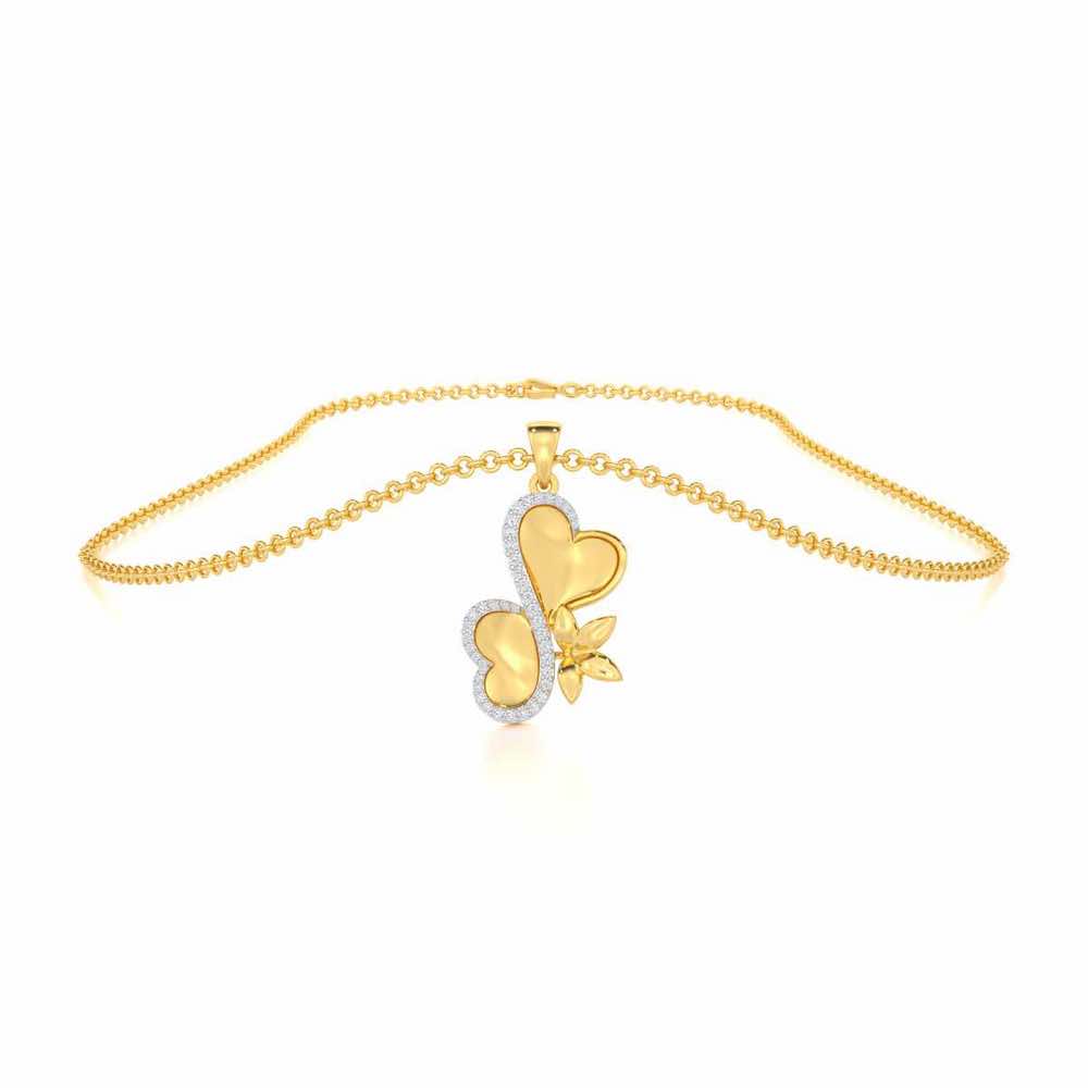 Luminous Aura Silver Pendant - Yellow Gold - Image 3
