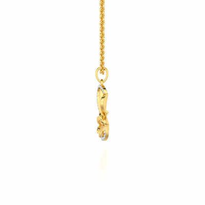 Luminous Aura Silver Pendant - Yellow Gold - Image 4