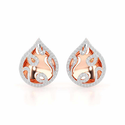 Luminous Celestia Silver Earrings - Rose Gold - Image 2