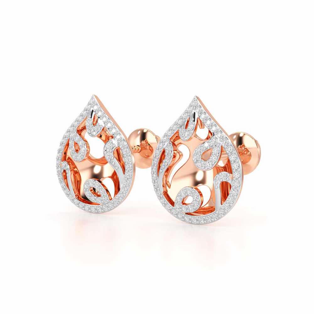 Luminous Celestia Silver Earrings - Rose Gold - Image 3