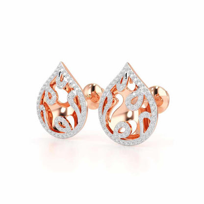 Luminous Celestia Silver Earrings - Rose Gold - Image 3