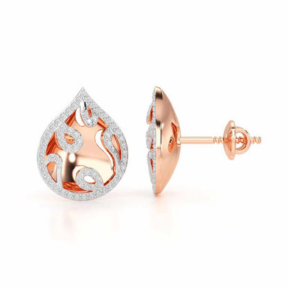 Luminous Celestia Silver Earrings - Rose Gold - Image 4