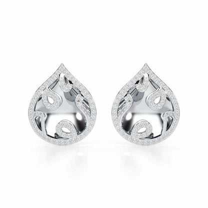 Luminous Celestia Silver Earrings - White Gold - Image 1
