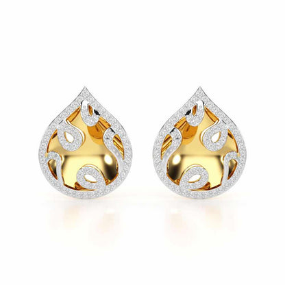 Luminous Celestia Silver Earrings - Yellow Gold - Image 1