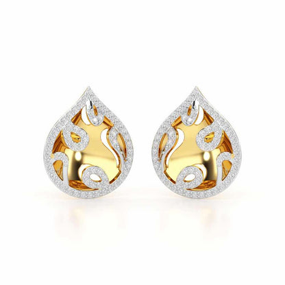 Luminous Celestia Silver Earrings - Yellow Gold - Image 2
