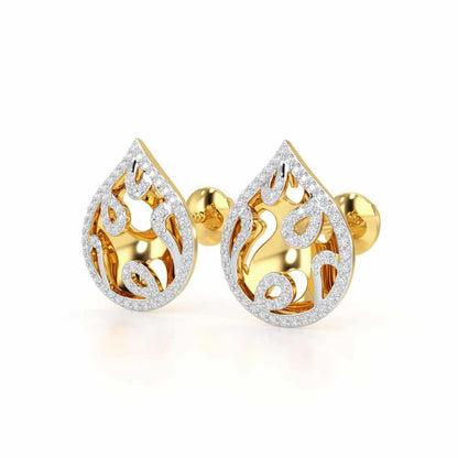 Luminous Celestia Silver Earrings - Yellow Gold - Image 3