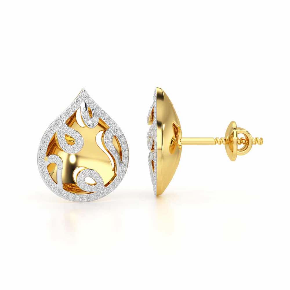 Luminous Celestia Silver Earrings - Yellow Gold - Image 4