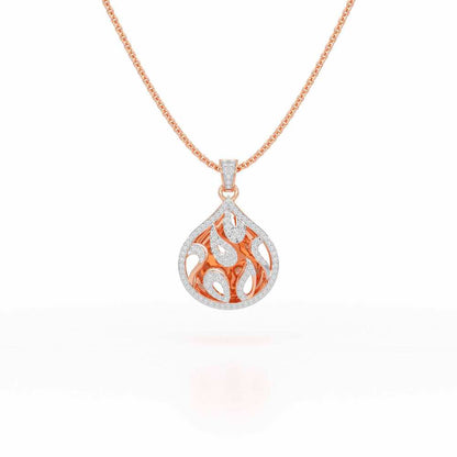 Luminous Celestia Silver Pendant - Rose Gold - Image 1